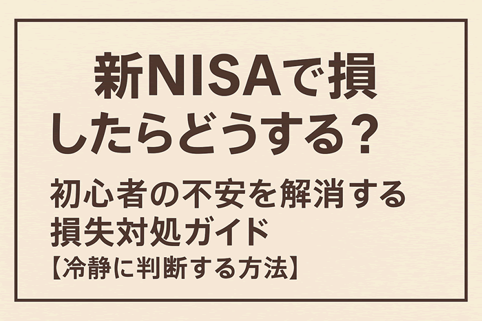 新NISAで損したらどうする?初心者の不安を解消する損失対処ガイド【冷静に判断する方法】
