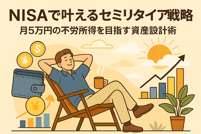 NISAで叶えるセミリタイア戦略|月5万円の不労所得を目指す資産設計術