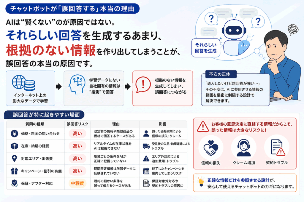 チャットボットが「誤回答する」本当の理由