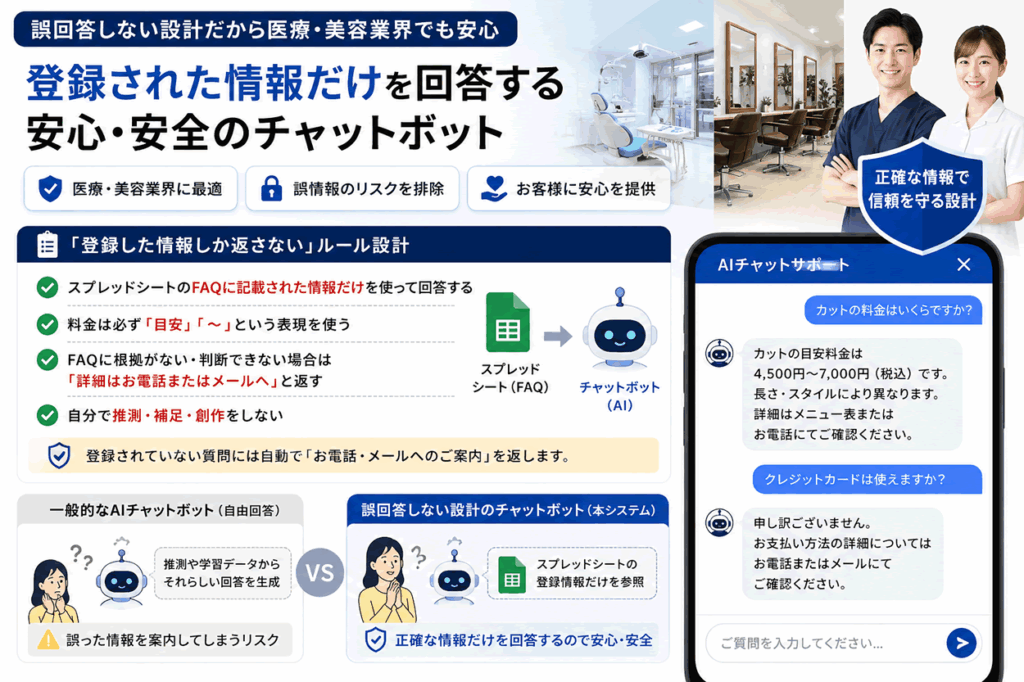 誤回答しない設計のチャットボット